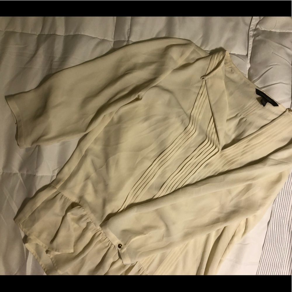 Banana Republic Off White Peplum Blouse - Size XS